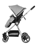 Комбинирана количка 3 в 1 KikkaBoo - Allure, Grey, silver chrome