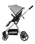 Комбинирана количка 3 в 1 KikkaBoo - Allure, Grey, silver chrome