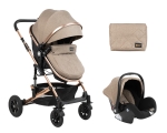 Kомбинирана детска количка 3 в 1 KikkaBoo - Amaia, Beige