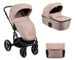 Детска комбинирана количка 2 в 1 с твърд кош Kikkaboo - Amani, Grey