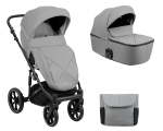 Детска комбинирана количка 2 в 1 с твърд кош Kikkaboo - Amani, Grey