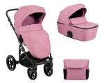 Детска комбинирана количка 2 в 1 с твърд кош Kikkaboo - Amani, Pink