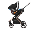 Детска комбинирана количка 3 в 1 KikkaBoo - Angele, Chrome Beige