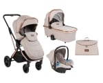 Детска комбинирана количка 3 в 1 KikkaBoo - Angele, Chrome Beige