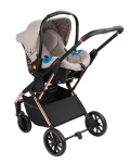 Детска комбинирана количка 3 в 1 KikkaBoo - Angele, Chrome Beige