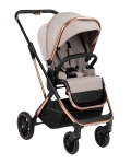 Детска комбинирана количка 3 в 1 KikkaBoo - Angele, Chrome Beige