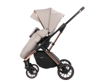 Детска комбинирана количка 3 в 1 KikkaBoo - Angele, Chrome Beige