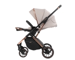 Детска комбинирана количка 3 в 1 KikkaBoo - Angele, Chrome Beige