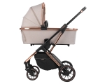 Детска комбинирана количка 3 в 1 KikkaBoo - Angele, Chrome Beige