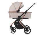Детска комбинирана количка 3 в 1 KikkaBoo - Angele, Chrome Beige