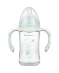 Бебешко шише с широко гърло Kikkaboo - Peach Rabbit, 260 ml