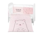 Бебешки спален комплект 2 части Kikkaboo - 70 x 140 cm, Bear with me, Pink