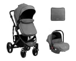 Детска комбинирана количка 3 в 1 Kikkaboo - Beloved, Light Grey 