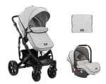 Комбинирана количка 3 в 1 Kikkaboo - Beloved, Light Grey