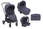 Комбинирана количка 3 в 1 KikkaBoo - Vicenza, Blue Melange