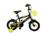 Детски велосипед 12" Kikkaboo - Makani, Diablo, Black & Yellow