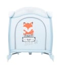 Сгъваема бебешка кошара на две нива Kikkaboo - Dolce Sonno Plus, Blue Foxy
