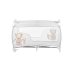 Сгъваема бебешка кошара на две нива Kikkaboo - Dolce Sonno Plus, Pink Rabbits