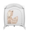 Сгъваема бебешка кошара на две нива Kikkaboo - Dolce Sonno Plus, Pink Rabbits