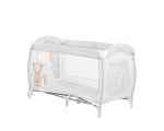Сгъваема бебешка кошара на две нива Kikkaboo - Dolce Sonno Plus, Pink Rabbits