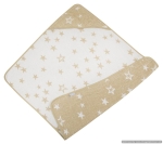 Хавлия с качулка Kikkaboo - Stars, 80 х 90 сm, Бежова 