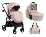 Комбинирана количка с кош за новородено 2 в 1 KikkaBoo - Gianni, Beige 2023