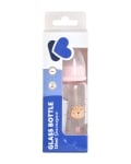 Бебешко стъклено шише Kikkaboo - Savanna, 120 ml, Pink