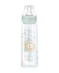 Бебешко стъклено шише Kikkaboo - Savanna, 240 ml, Mint