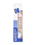 Бебешко стъклено шише Kikkaboo - Savanna, 240 ml, Pink