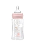 Бебешко стъклено шише Kikkaboo - Hippo Dreams, 240 ml, Pink