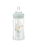 Бебешко стъклено шише Kikkaboo - Jungle King, 240 ml, Mint