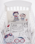 Бебешки спален комплект Kikkaboo - Love Rome, 2 части, 60 x 120 cm 