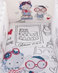 Бебешки спален комплект Kikkaboo - Love Rome, 2 части, 60 x 120 cm 