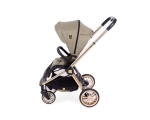 Комбинирана количка 3 в 1 KikkaBoo - Vicenza Luxury, Beige, golden frame