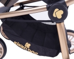 Комбинирана количка 3 в 1 KikkaBoo - Vicenza Luxury, Beige, golden frame