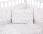 Бебешки спален комплект трико Kikkaboo - Monkey, Beige, 60 х 120 сm, 5 части