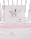 Бебешки спален комплект Kikkaboo - Bunny, Pink, 5 части