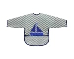 Непромокаем лигавник с ръкави и джоб Kikkaboo - Boat, Grey