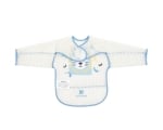 Непромокаем лигавник с ръкави и джоб Kikkaboo - Arty, Blue Pattern