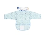 Непромокаем лигавник с ръкави и джоб Kikkaboo - Arty, Blue Pattern
