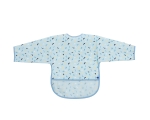 Непромокаем лигавник с ръкави и джоб Kikkaboo - Arty, Blue Pattern