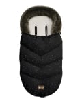 Чувалче за количка Kikkaboo - Luxury, Fur Confetti, Black