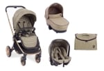 Комбинирана количка 3 в 1 KikkaBoo - Vicenza Luxury, Beige, golden frame