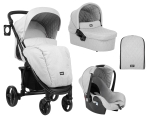 Комбинирана количка 3 в 1 KikkaBoo - Madrid, Beige Melange