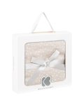 Лятно двупластово одеяло от муселин Kikkaboo - 100 х 100 cm, Dots Beige