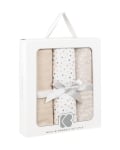 Муселинови пелени Kikkaboo - 80 х 80 cm, Dots Beige, 3 броя