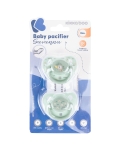 Силиконови залъгалки Kikkaboo - Savanna, Mint 0-6 m, 2 броя