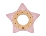 Чесалка-гризалка дърво-силикон Kikkaboo - Star Pink