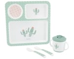 Комплект за хранене Kikkaboo - Cactus, Mint, 4 части