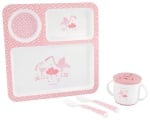 Комплект за хранене Kikkaboo - Flamingo, Pink, 4 части